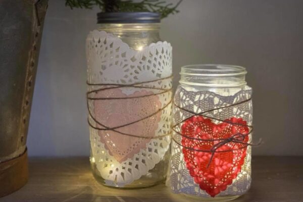 DIY Decorative Glass Jar Light - The Shabby Tree