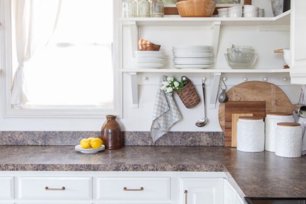 How to Decorate Kitchen Shelves Beautifully - Open Doors Open Hearts